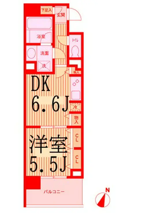 ドゥーエ横濱台町 2階階 間取り