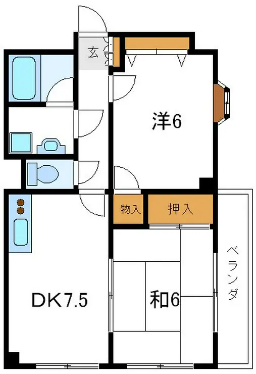 リバーサイド蘭 2階階 間取り