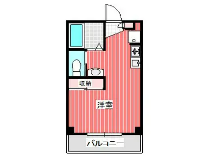 ツリーコート(ワンルーム/3階)の間取り写真