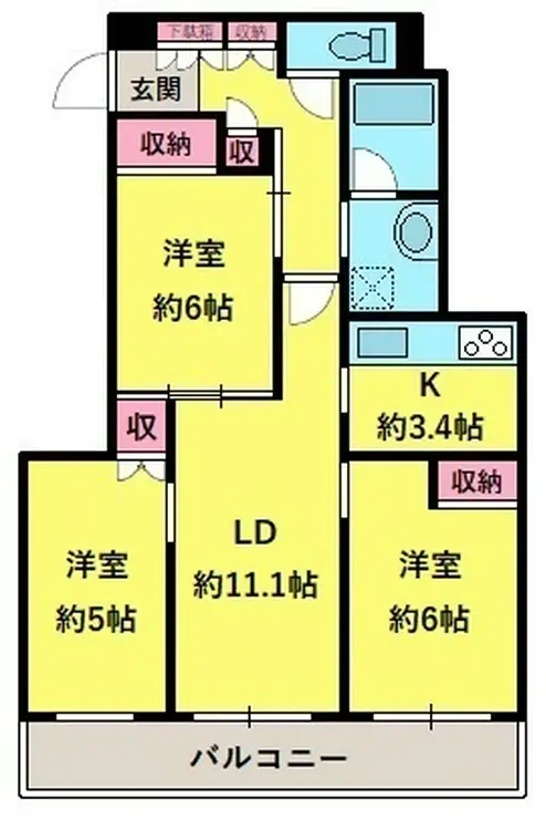 キャメリアタワー川口 6階階 間取り