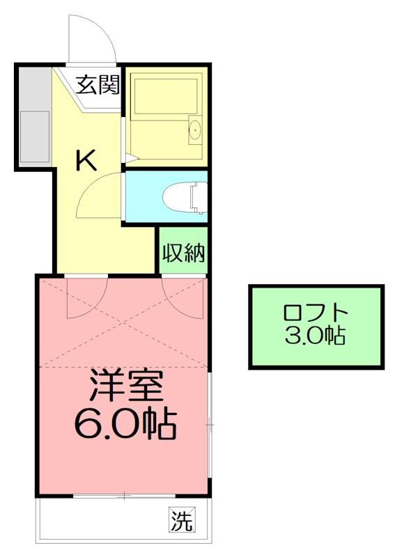 レオパレスブランカ(1K/1階)の間取り写真