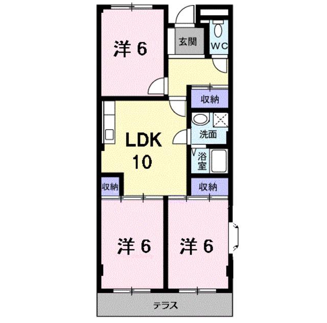 グリーンハイツ芝II(3LDK/2階)の間取り写真
