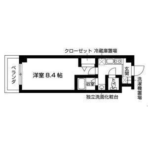 ベルフローラ白鳥(1K/3階)の間取り写真