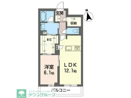 ヴィオラ・ボヌール(1LDK/3階)の間取り写真