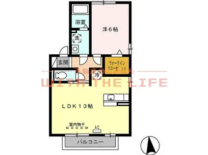 モンテカスカーダ(1LDK/2階)の間取り写真