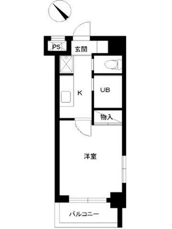 スカイコート日本橋第2 4階階 間取り