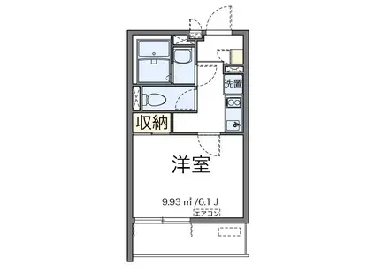 葵芳 1号館(1K/2階)の間取り写真