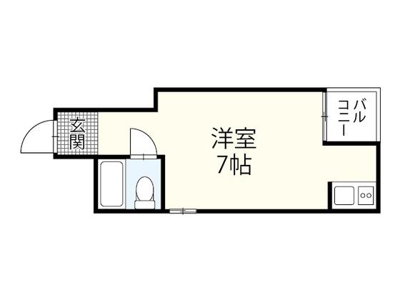 第一浜村ビル(ワンルーム/4階)の間取り写真