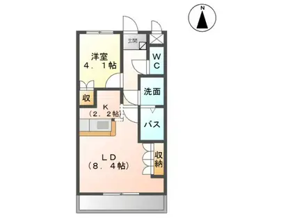 モア・ヴィーナス(1LDK/1階)の間取り写真