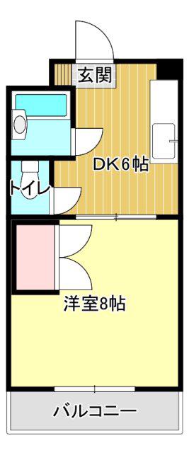 メゾンフェニックス(1DK/3階)の間取り写真
