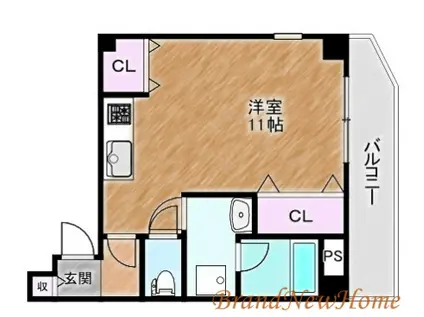 フルーリー堺(ワンルーム/2階)の間取り写真
