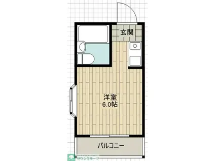 ルミネ東中神(ワンルーム/2階)の間取り写真