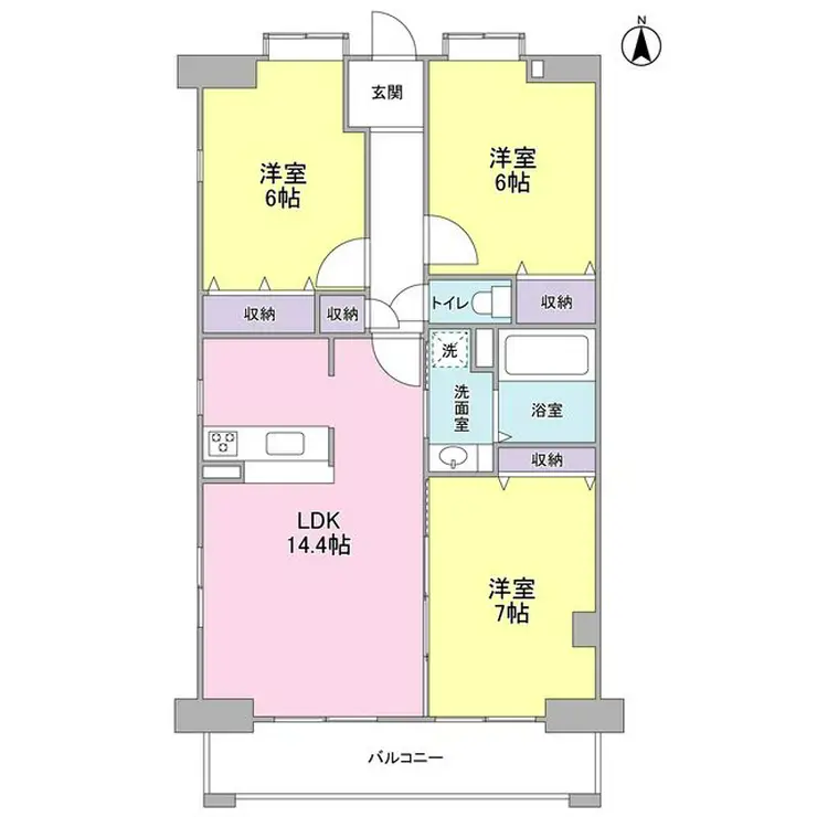 ガーデンコート浦和東 1階階 間取り
