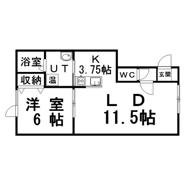 アインコーポ(1LDK/2階)の間取り写真
