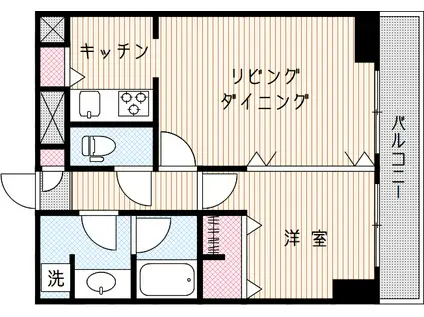 メインステージ西新宿(1LDK/12階)の間取り写真