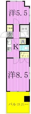 田村ビル(2K/3階)の間取り写真