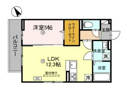 ブランシア目川(1LDK/3階)の間取り写真