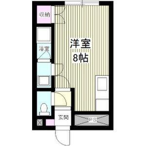 パインシェードヴィラ(ワンルーム/2階)の間取り写真