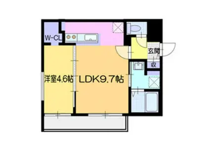 ラ・シュエット元町(1LDK/3階)の間取り写真