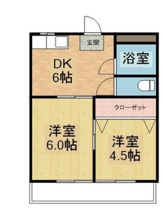 マンションアイユー(2DK/3階)の間取り写真