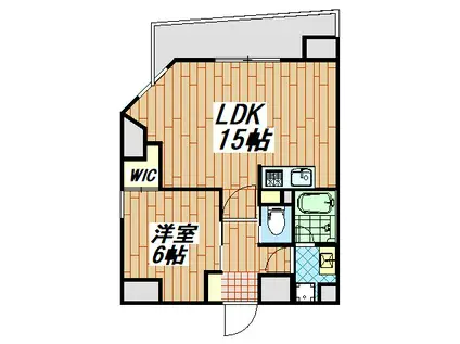 BICHINADA(1LDK/5階)の間取り写真
