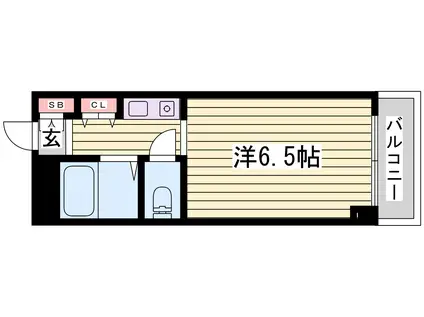 メゾンモンテ(1K/2階)の間取り写真