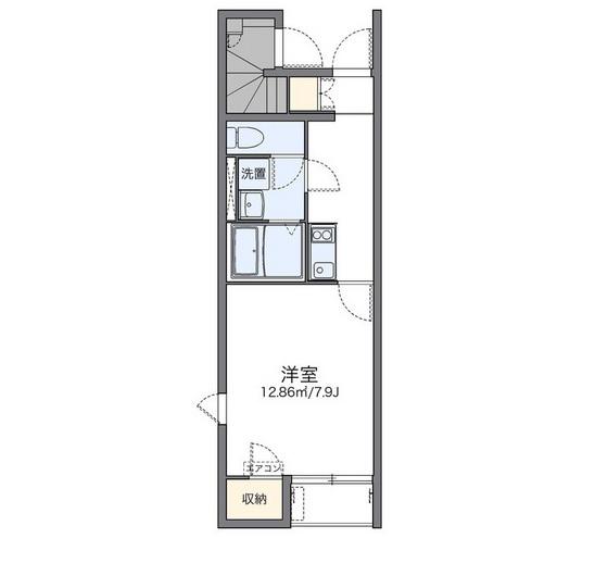 レオネクスト雄町(1K/1階)の間取り写真