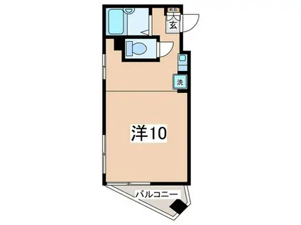 オードリービル(ワンルーム/5階)の間取り写真