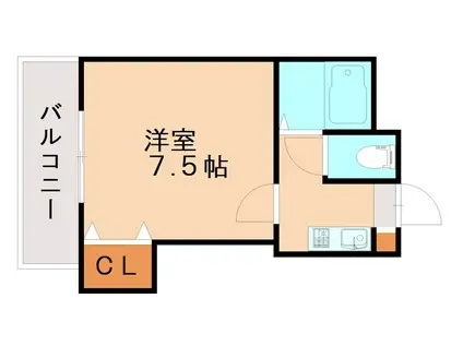 プレシャス志免(1K/2階)の間取り写真