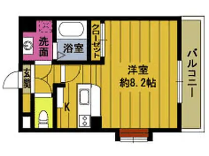 WINDOM桜(ワンルーム/3階)の間取り写真