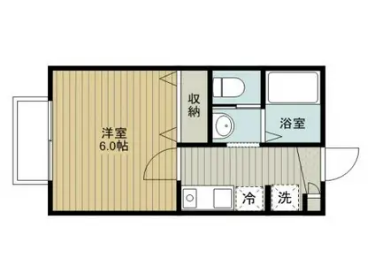 ステラ南鳩ヶ谷(1K/2階)の間取り写真