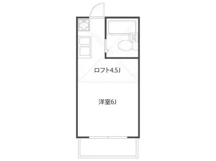 ハッピーパレス越野(ワンルーム/2階)の間取り写真