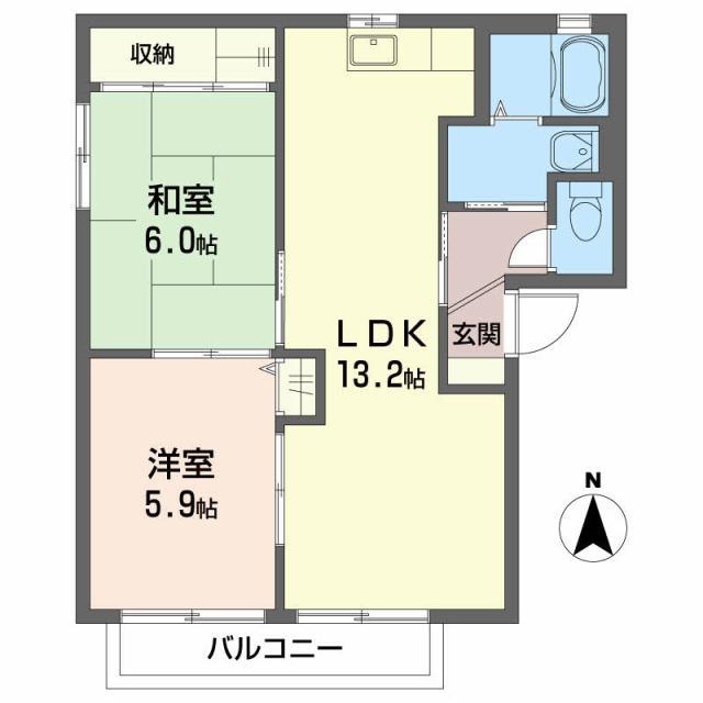 シャーメゾン ラヴィ(2LDK/1階)の間取り写真