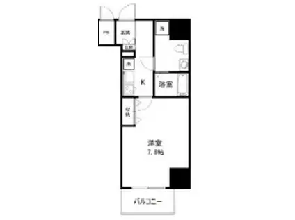 ミモラダ亀戸駅前(1K/5階)の間取り写真