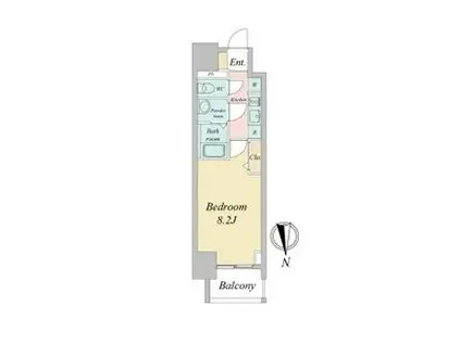 プレサンス広小路通パルス(1K/9階)の間取り写真