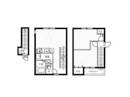 ミハス新大塚(2DK/2階)の間取り写真