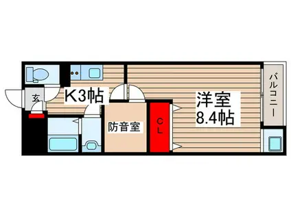SKビル拾四番館(1K/4階)の間取り写真