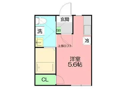 DEN杉田(ワンルーム/2階)の間取り写真