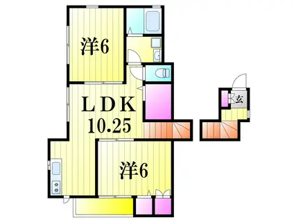 デージーコート相模台II(2LDK/3階)の間取り写真