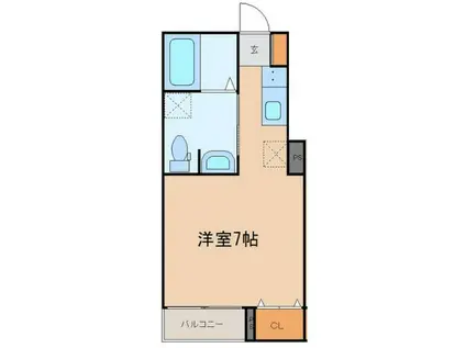 ソレイユ柏木(1K/1階)の間取り写真