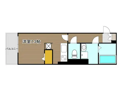 LE DOME西霞町(ワンルーム/1階)の間取り写真