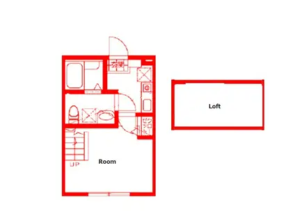 AZURE BLUE(1K/1階)の間取り写真