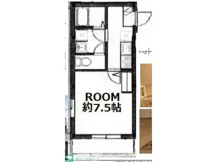 タチバナB(1K/2階)の間取り写真