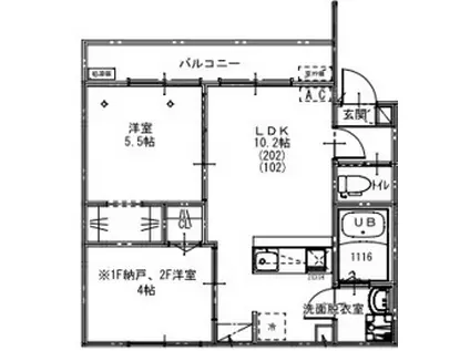 ケイアイ レジデンス 北小金3(1SLDK/1階)の間取り写真