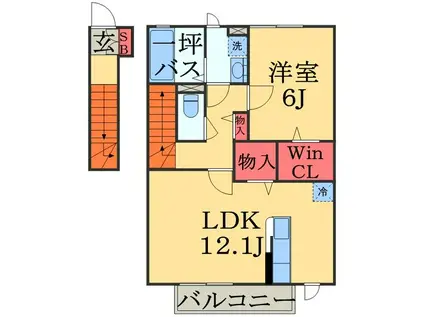 PETI NATURE(1LDK/2階)の間取り写真