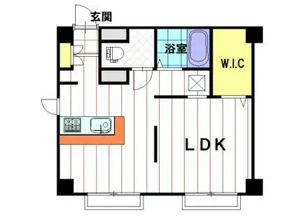 ルミエールMK(ワンルーム/2階)の間取り写真