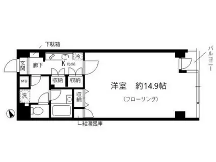 シャルム内神田(1K/6階)の間取り写真