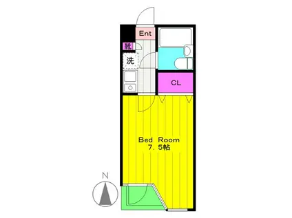 ビラージュ・ド・フルール(1K/3階)の間取り写真