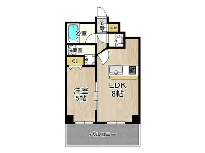 CITY SPIRE十三東(1LDK/6階)の間取り写真