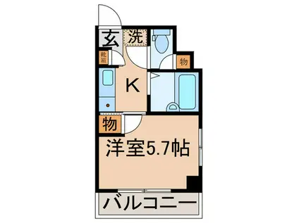 嵯峨野ビル(1K/3階)の間取り写真
